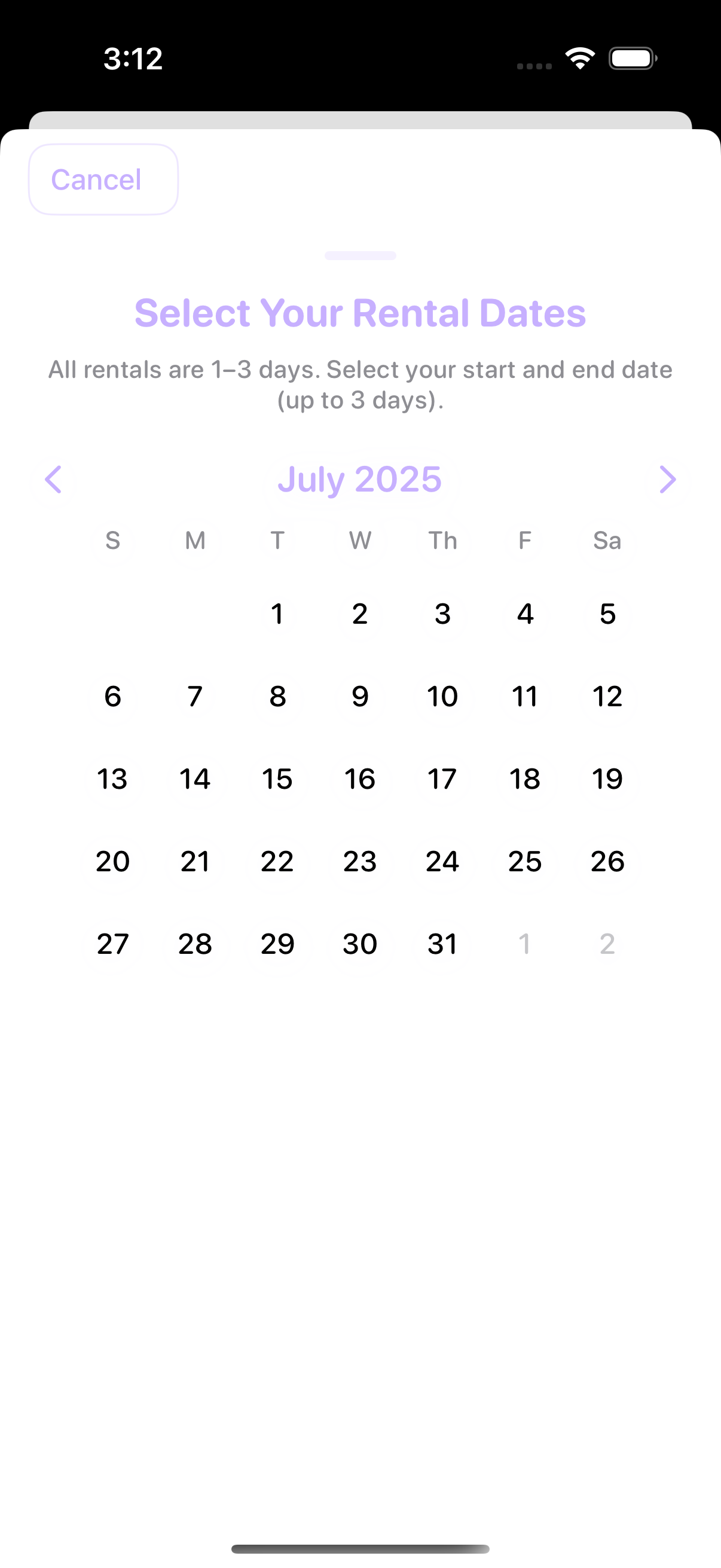 College Closet App Interface